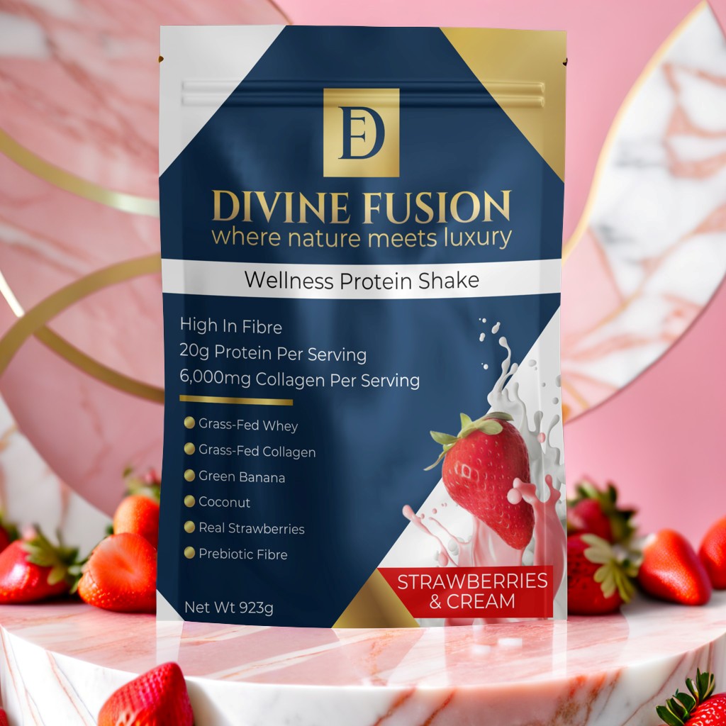 strawberry 1 Wellness Protein Shake - Strawberries & Cream - Image 1